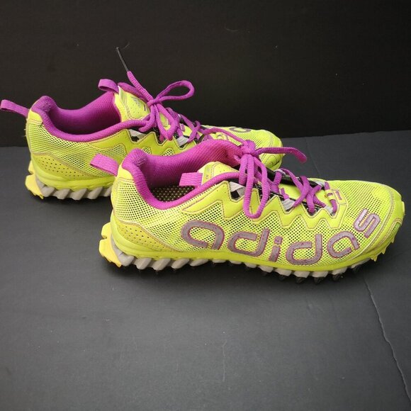 Adidas Torsion System Vigor TR Ladies Size 9.5 Lime Green & Hot Pink Sneakers - Picture 2 of 10